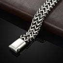Bracelete Trançado de Aço Inoxidável com Fecho Magnético
