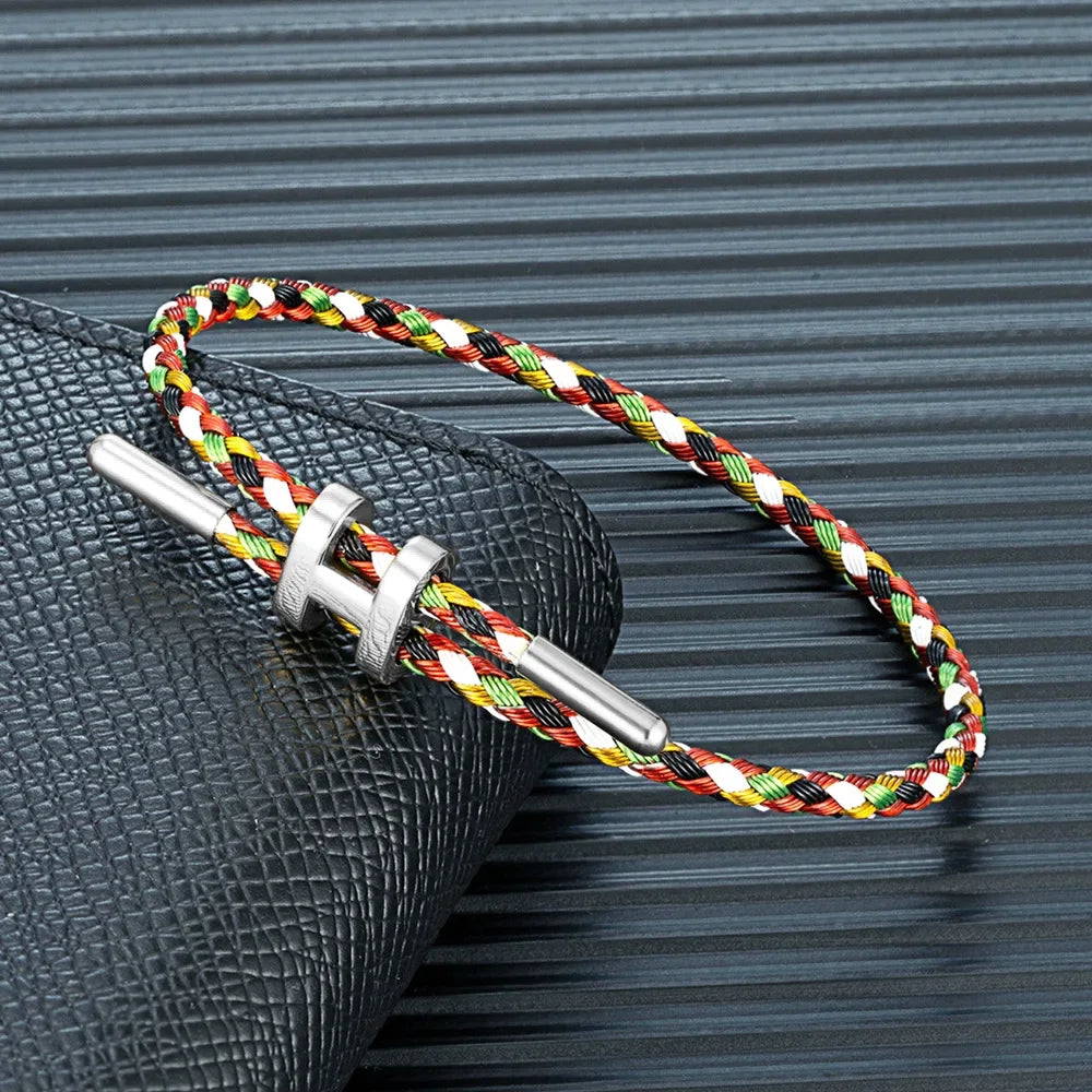 Bracelete de Cordão em H