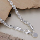 Bracelete Cordão Torcido em Prata 925