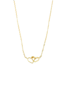 Colar Feminino Tiny Double Hollow Heart